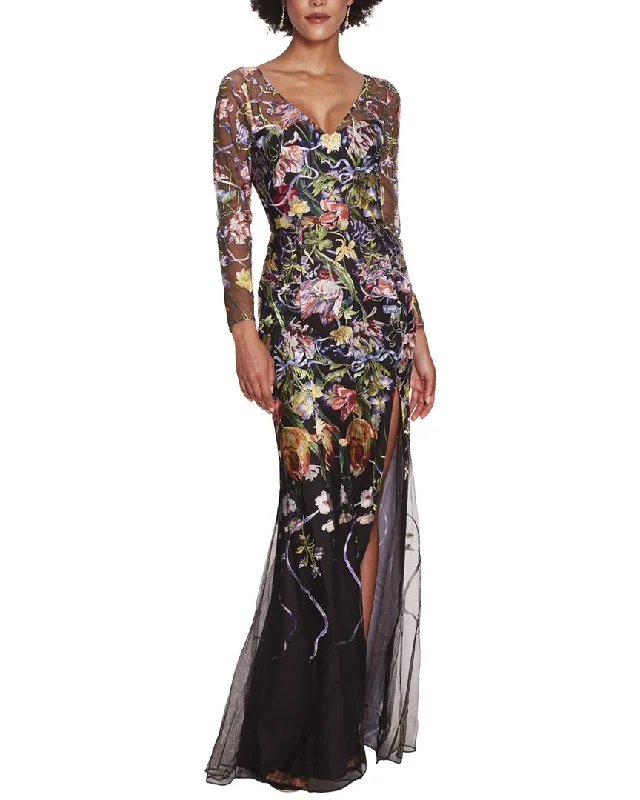 Single-shoulder Neck Design Marchesa Notte Gown