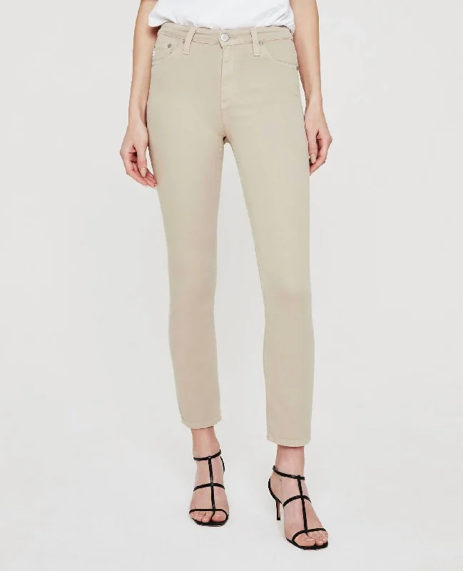 Elegant And Elegant Printed cotton pants Mari Jean In Dry Dust