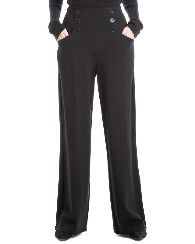 Retro Design Formal pinstripe trousers Max Studio Sailor Wide Leg Pant