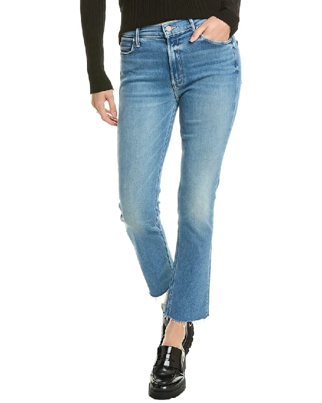 Unique prints Pleated wide-leg trousers MOTHER Denim Mid-Rise Dazzler Riding The Cliffside Ankle Fray Jean