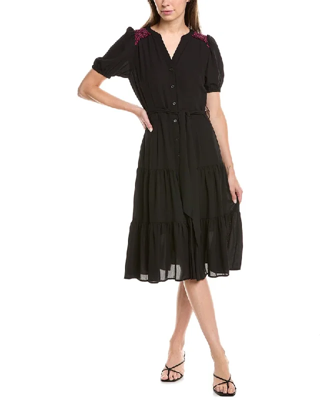 Boutique display Nanette Nanette Lepore Tweed Trim Shirtdress