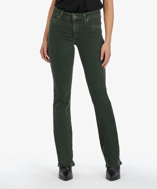 Low-key Luxury Bootcut leg trousers Natalie Bootcut In Deep Forest