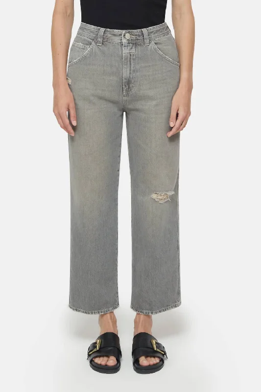 Cool Breeze At Night Smart casual pants Neige Relaxed Jeans In Mid Grey