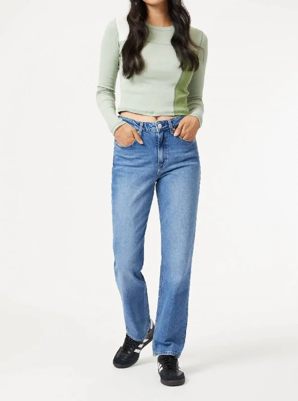 Elegant And Lazy Button-up casual pants New York Jeans In Dark Recycled Blue