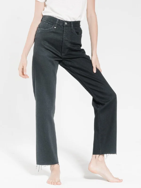 Printed pattern Loose cargo jeans Paige Jean - Black Rinse