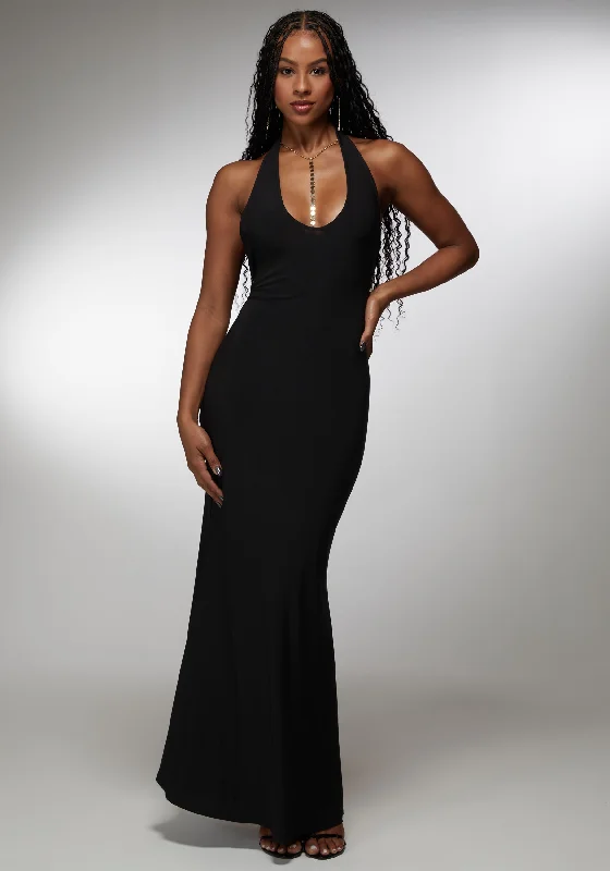 Single item design Plunge Neck Maxi With Body Chain