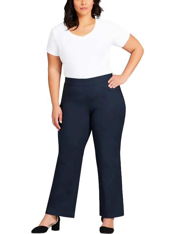 Sweet Girl Plus Womens Knit Stretch Bootcut Pants
