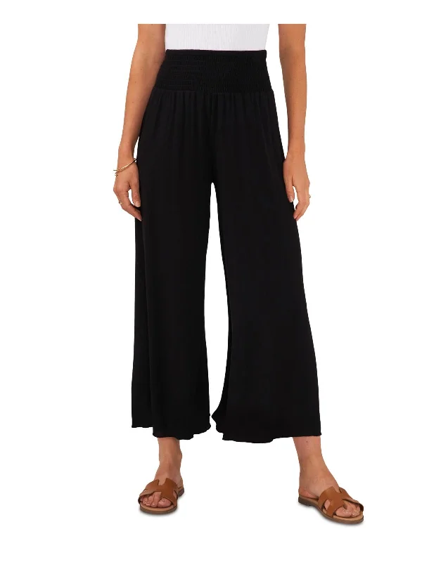 Windbreaker fashion Casual lounge pants Plus Womens Smocked Rayon Wide Leg Pants