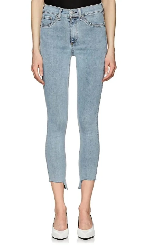 Literary Style Stretch fit women’s trousers Portland 5 Pocket Style High Rise Ankle Skinny Jeans In Blue Literary Style Stretch fit women’s trousers Portland 5 Pocket Style High Rise Ankle Skinny Jeans In Blue