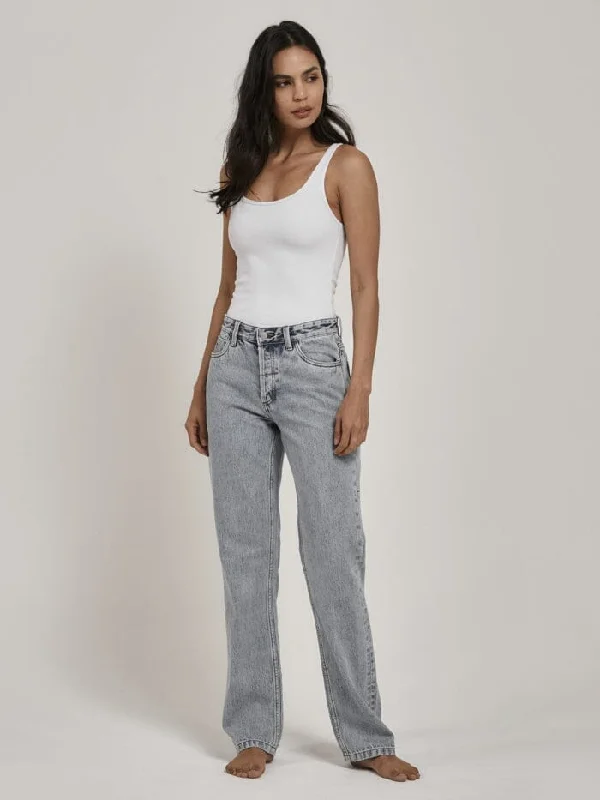 Street Personality Style Slim straight jeans Rachel Mid Straight Jean - Garage Blue