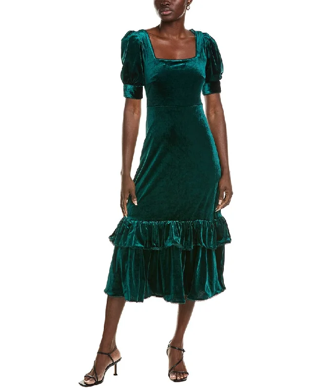 Fashionable and casual Rachel Parcell Velvet Midi Dress