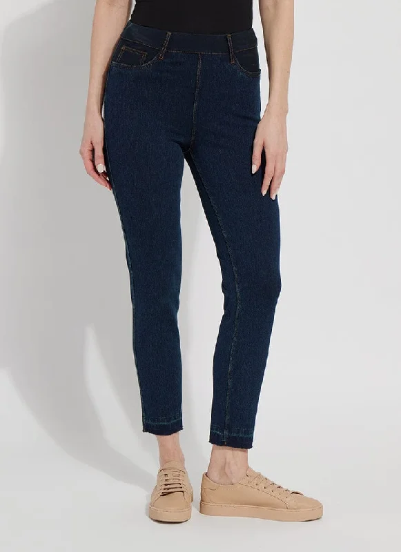 Ultra-lightweight Elastic waist pants Reverse Detail Straight Leg Denim