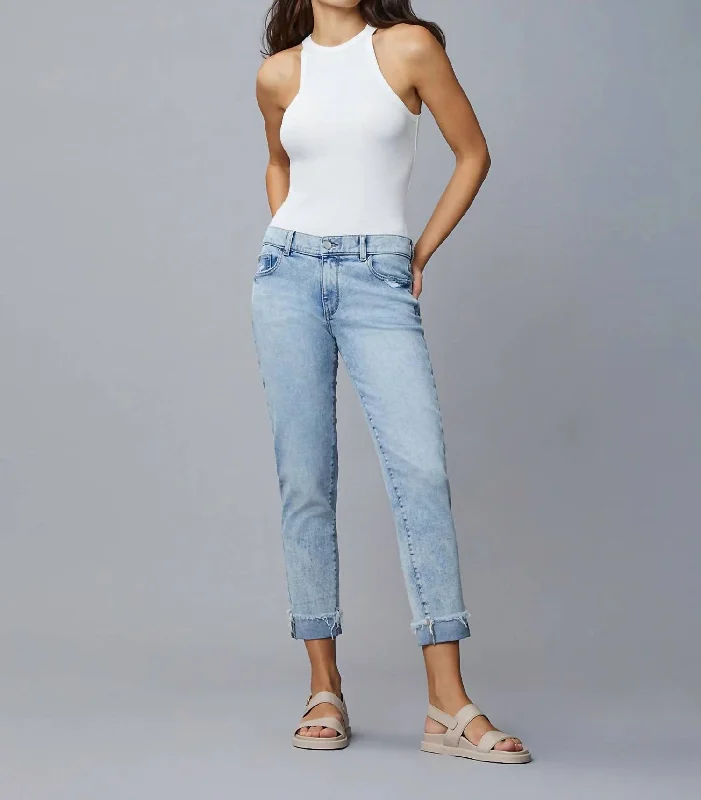 Street Show-off Style Quilted women’s pants Riley Boyfriend Jean In Super Light