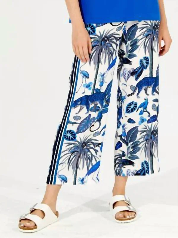 Sports Jumpsuit Sandra Trousers In Deep Blue Jungle