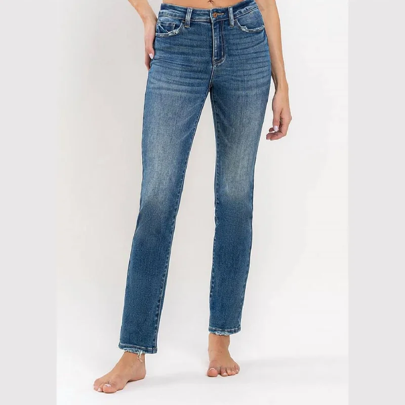 Personality Publicity Corduroy pants for women Shana High Rise Slim Straight Jeans In Blue Personality Publicity Corduroy pants for women Shana High Rise Slim Straight Jeans In Blue