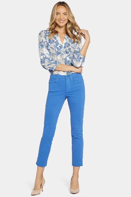 Trendy Traveler Printed jeans Sheri Slim Ankle Jeans - Swing Blue