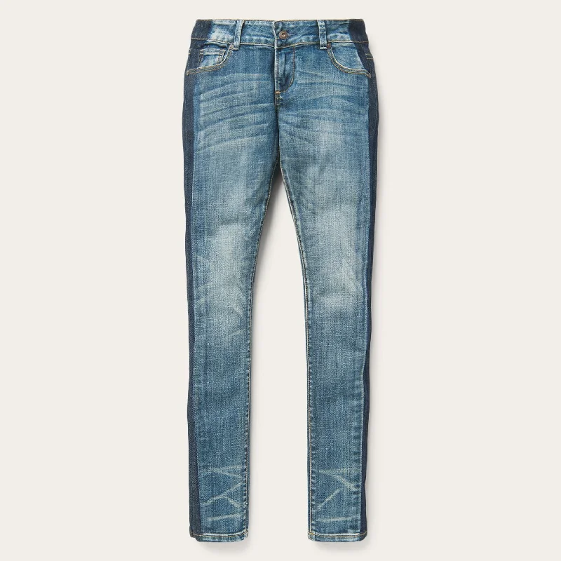 Low-key Luxury Super stretch jeans Skinny Fit Stripe Leg Jean