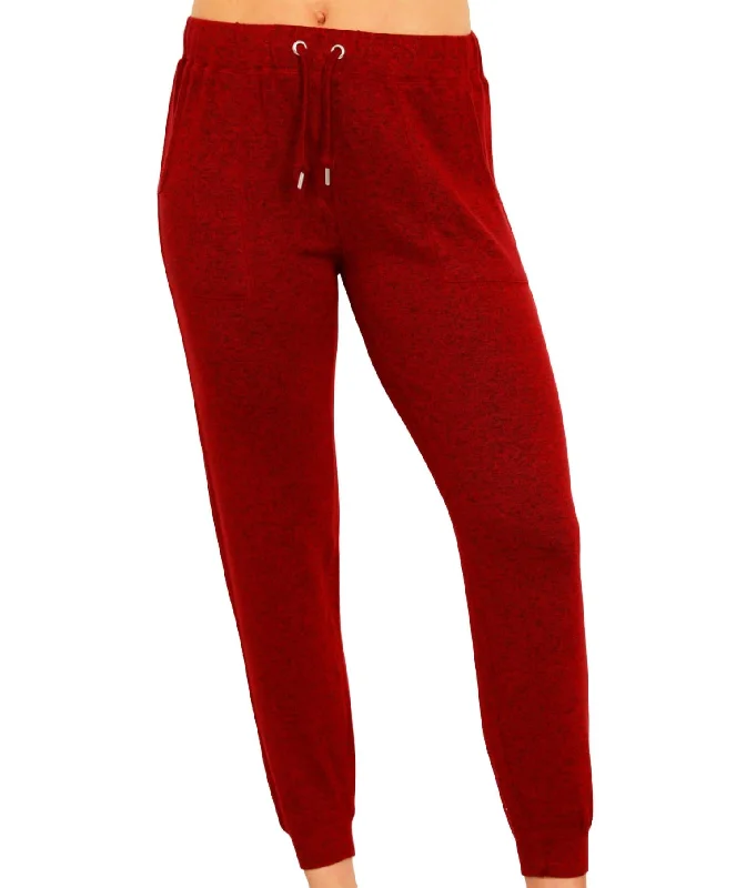 Urban Fashion Solid Jogger In Wine
