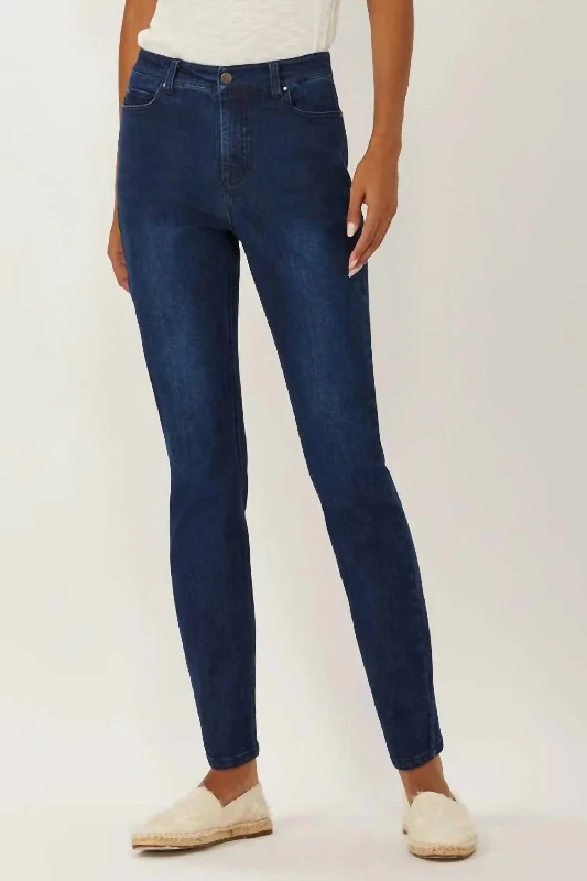 Wandering freely Loose casual trousers The Melrose Five Pocket Slim Jean In Blue