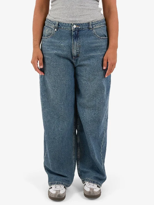 Avant-garde trend Double waistband jeans Tony Jean - Vintage Mid Blue