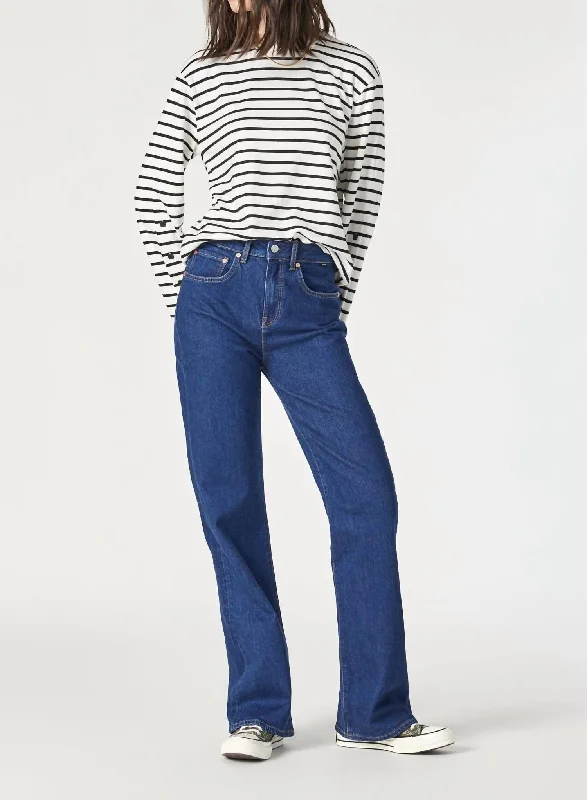Elegant And Elegant Tailored khaki pants Victoria Jean In Solid Deep Recycled Blue