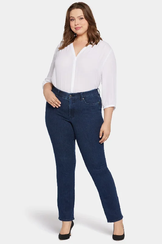 Classic Retro Embroidered jeans Waist-Match™ Marilyn Straight Jeans In Plus Size - Inspire Classic Retro Embroidered jeans Waist-Match™ Marilyn Straight Jeans In Plus Size - Inspire