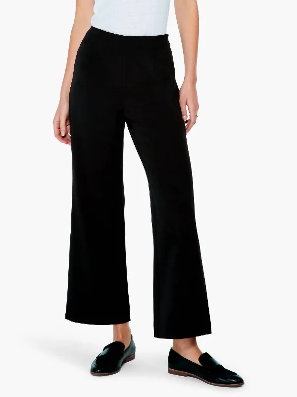 Avant-garde trend Wide Leg Pant In Black Onyx