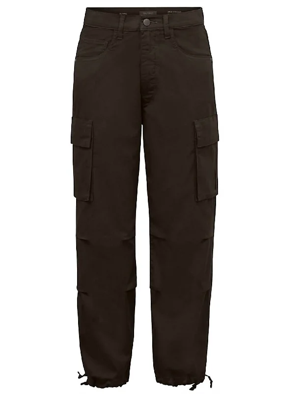 Party Wear Women's Gwen Jogger Cargo Twill Pant In Black