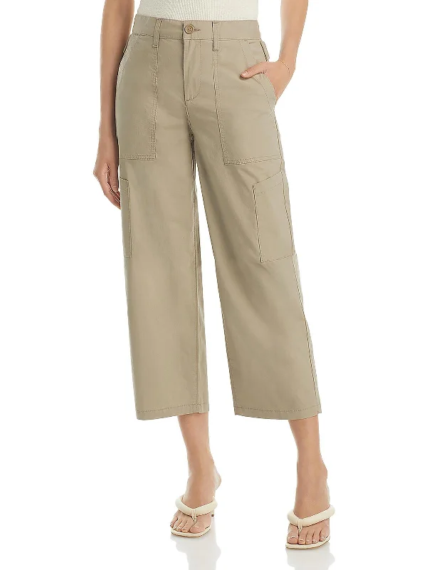 Sports Zipper Style Womens High Rise Utility Cargo Pants