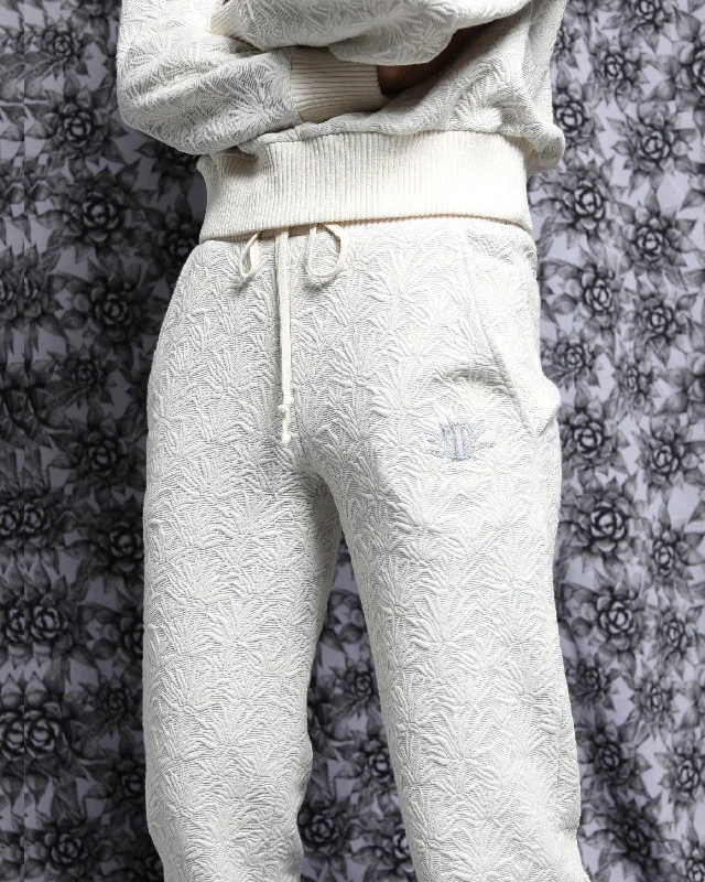 Letter embroidery A-line chiffon skirt Agave 3D Blister Knit Pants (FINAL SALE)