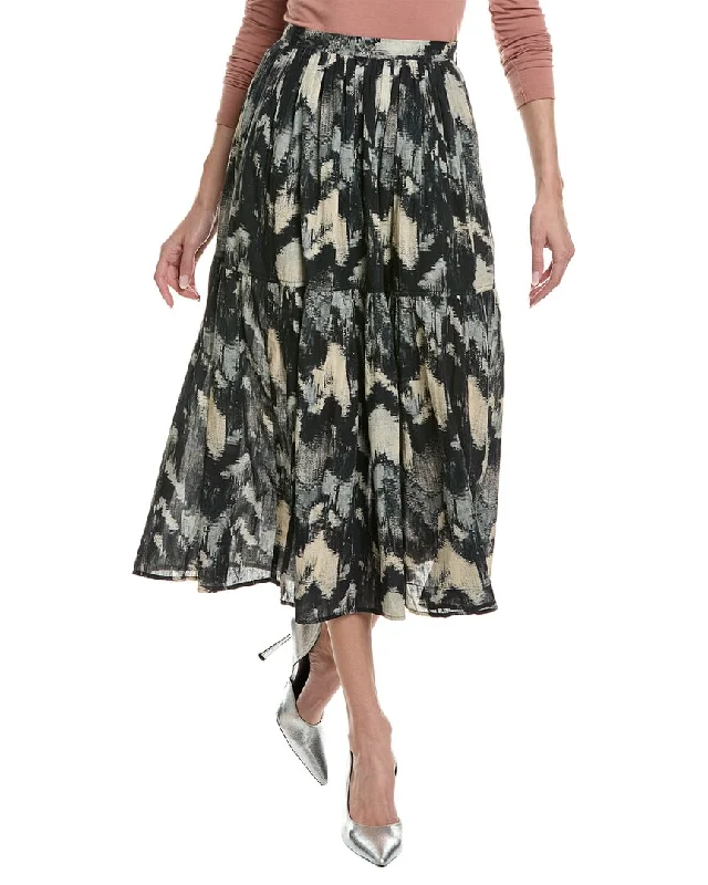 Unique prints Casual skirt with pockets ba&sh Tiered Midi Skirt