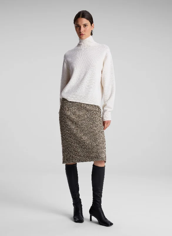 Short skirt design Checkered pleated skirt Cara Houndstooth Skirt