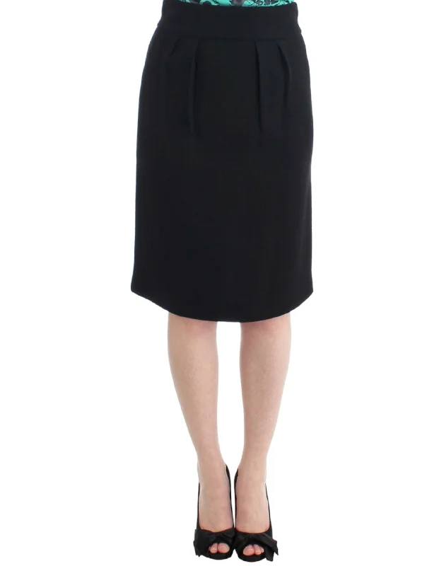 Retro Dress Pencil mini skirt Cavalli Elegant  Wool Pencil Women's Skirt