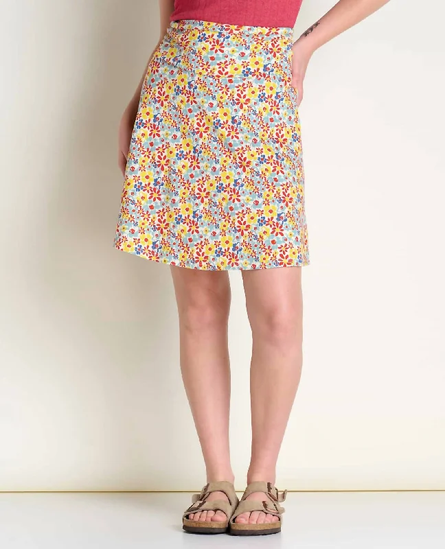 Warm Winter Series Wrap mini skirt Chaka Skirt In Barley Multi Floral Print