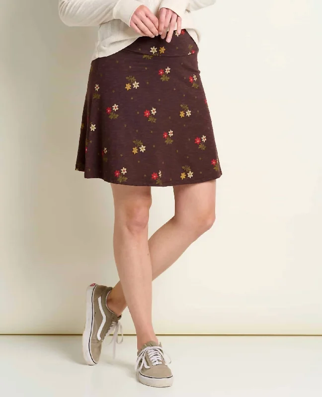 Sports And Leisure Faux suede skirt Chaka Skirt In Carob Duo Print