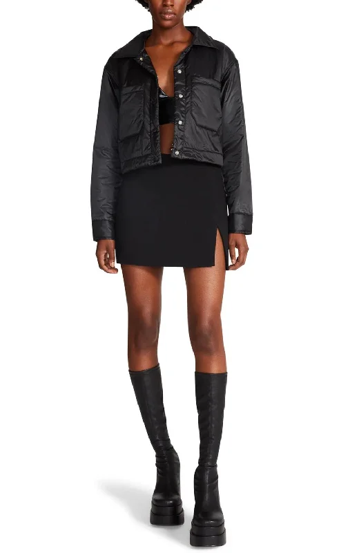 Celebrity Style Military Style Jacket Charlotte Jacket In Black