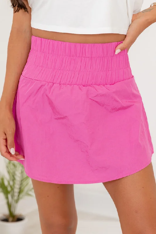 Street Letter Style Colorful wrap skirt Errands To Run Pink Skort