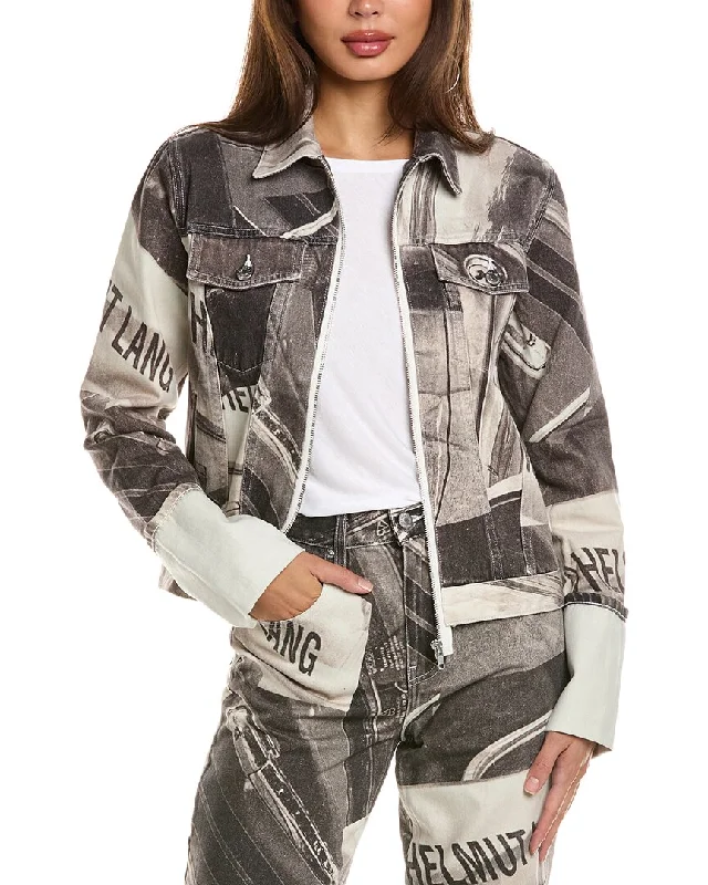 Fashionable and casual Double-breasted Blazer Helmut Lang Denim Trucker Jacket