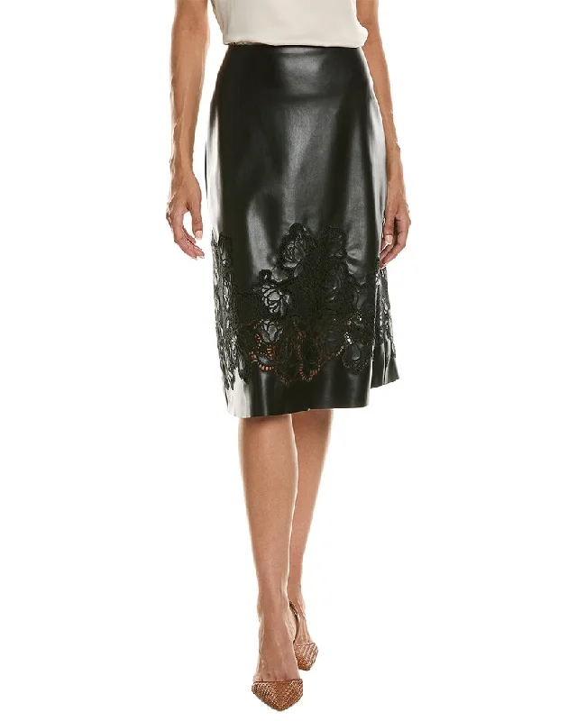 Elegant Style Leather mini skirt Johnny Was Enid Vegan Leather Midi Skirt