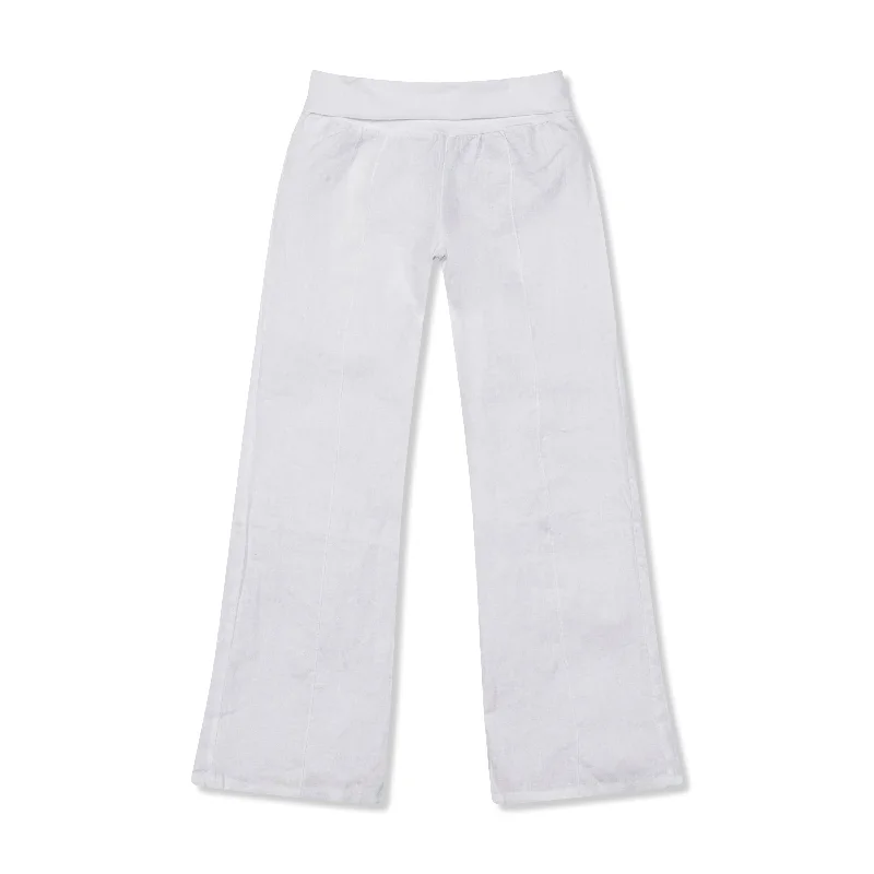 Printed pattern Paperbag waist pants Marigot Roll Down Pant - White