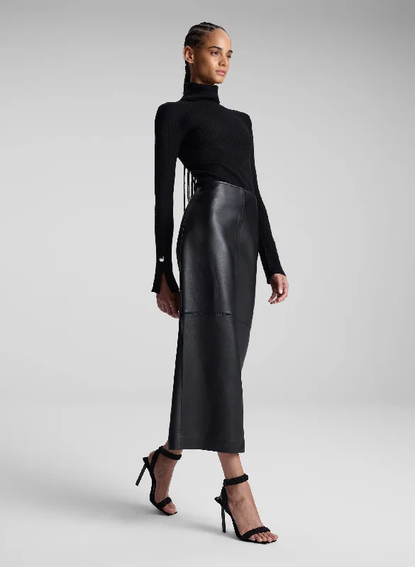 Sports And Leisure Wide waistband skirt Marta Leather Midi Skirt