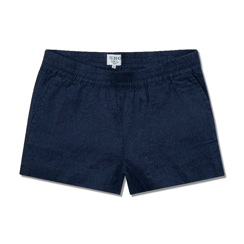 Sports outdoor style Linen pants for women Ginger Short - Night Sky