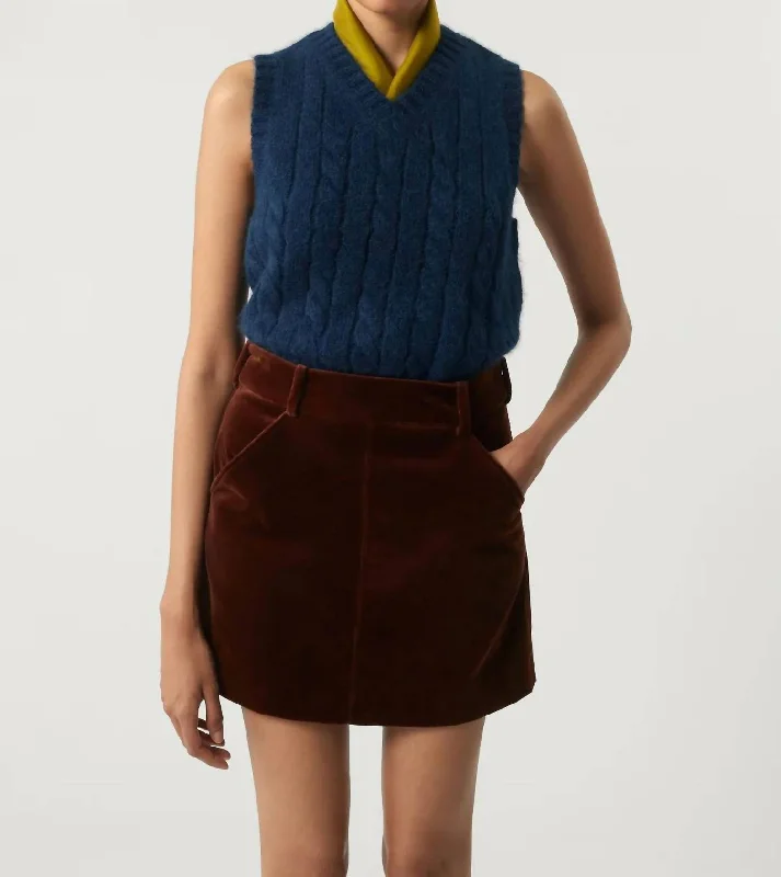 Sports Jumpsuit High-waisted pleated skirt Nova Skirt In Noisette