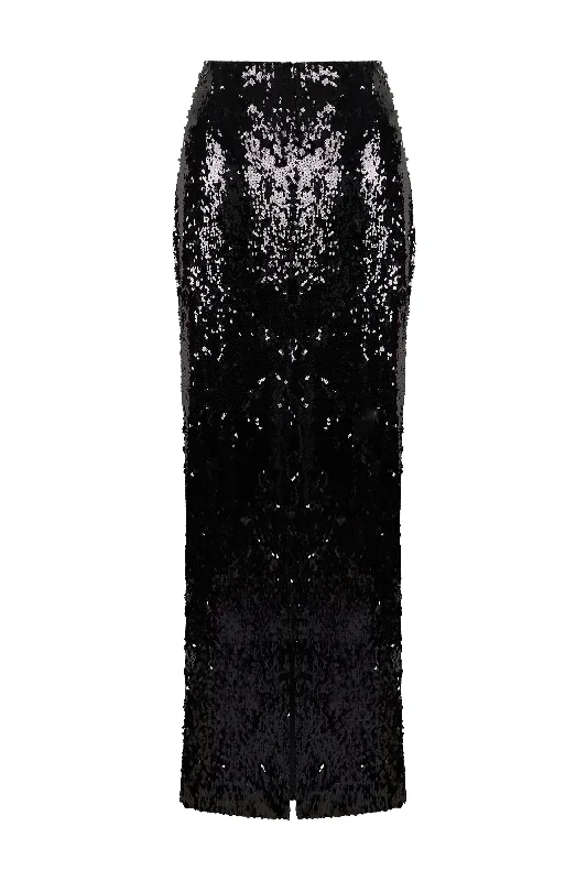 Street Casual Style Over-the-knee skirt Sequined Maxi Skirt
