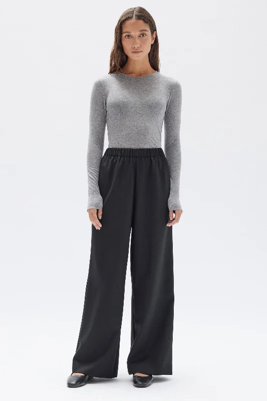 Street Show-off Style Wool pleated mini skirt Sigrid Wool Pant