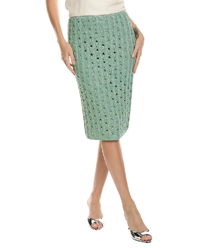 Avant-garde trend Sun dress skirt St. John Crochet Skirt
