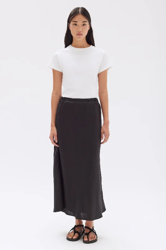 Sports Casual Style Pleated mini wrap skirt Stella Linen Skirt