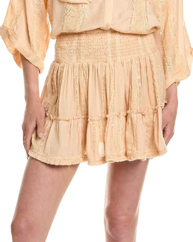 Fun and cute Belted wool skirt Surf Gypsy Tonal Texture Stripe Skirt
