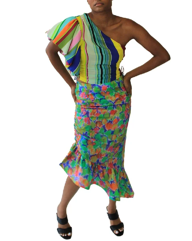Wandering freely Midi skirt Tracy Reese High-Low Skirt