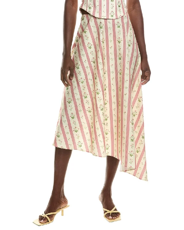 Minimal Style High-rise flared skirt WeWoreWhat Asymmetrical Midi Skirt